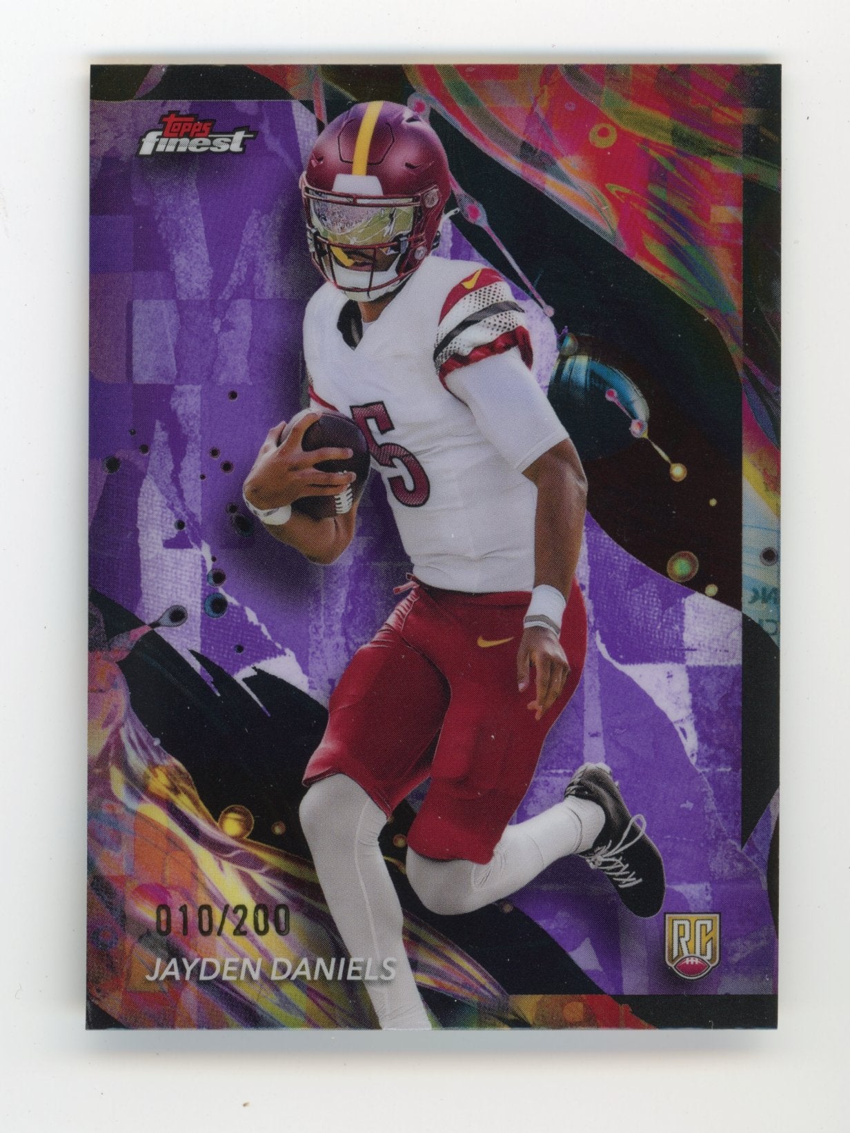 2024 Topps Finest Jayden Daniels Rookie RC #167 - #/200 Purple Commanders