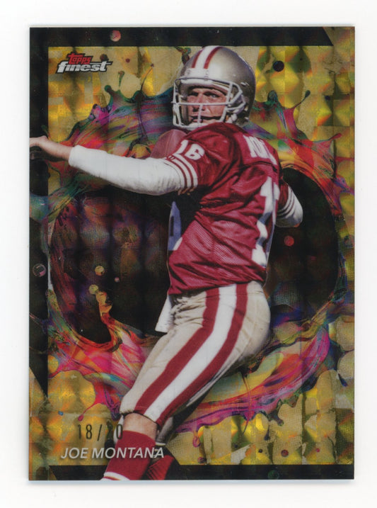 2024 Topps Finest Joe Montana #240 - #/20 Gold Geometric 49ers