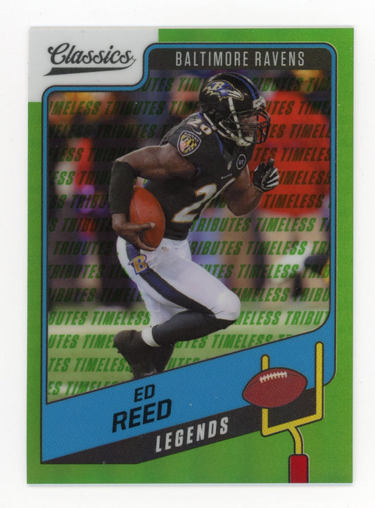 2021 Panini Classics Ed Reed #119 - #/20 Green Ravens