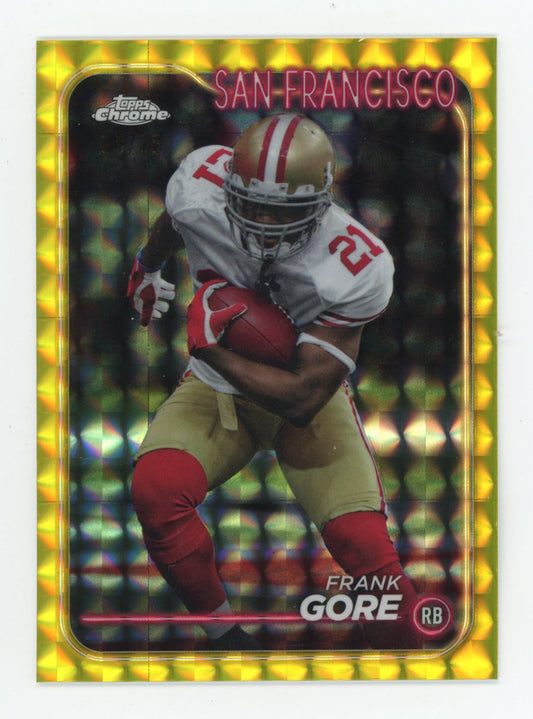 2024 Topps Chrome Frank Gore #179 - #/75 Gold Geometric 49ers