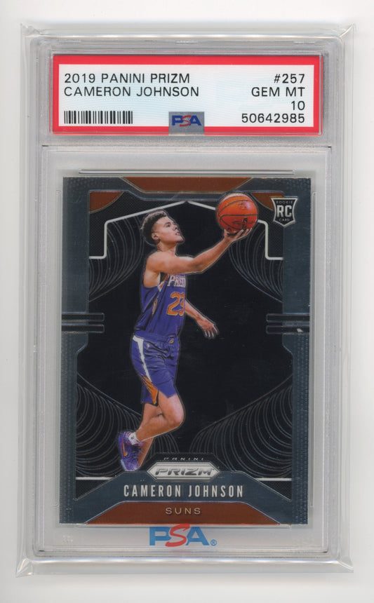 2019 Panini Prizm Cameron Johnson Rookie #257 - PSA 10 Suns