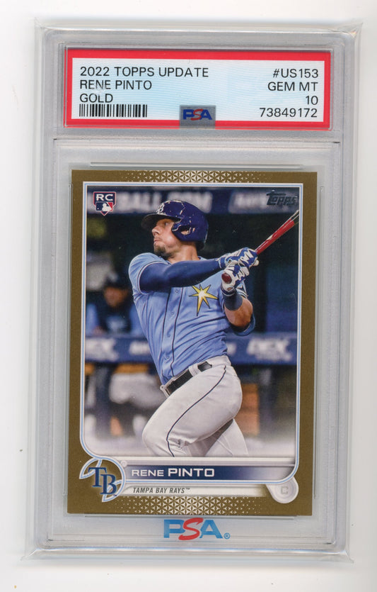 2022 Topps Rene Pinto Rookie #US153 - PSA 10 #/2022 Gold