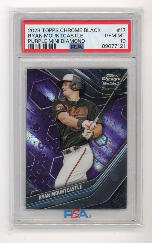 2023 Topps Chrome Black Ryan Mountcastle #17 - PSA 10 #/150 Purple Mini Diamond Orioles