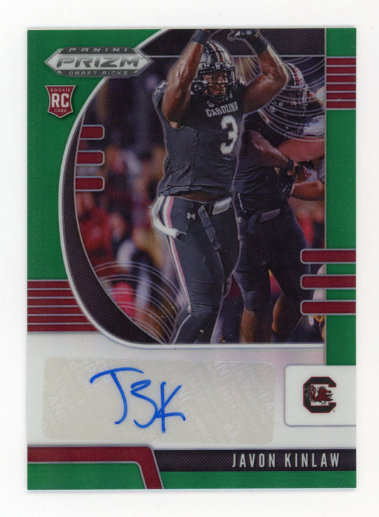 2020 Panini Prizm Draft Picks Javon Kinlaw #161 - RC Auto Green Gamecocks