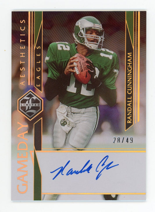 2023 Panini Limited Gameday Aesthetics Randall Cunningham #GDA-RCU - Auto /49 Eagles