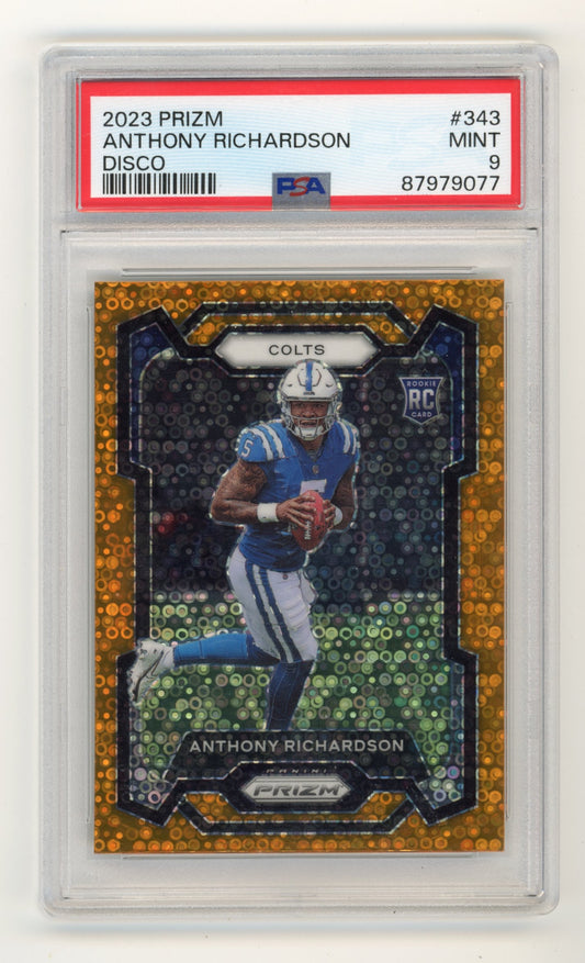 2023 Panini Prizm Anthony Richardson #343 - RC Disco PSA 9 Colts