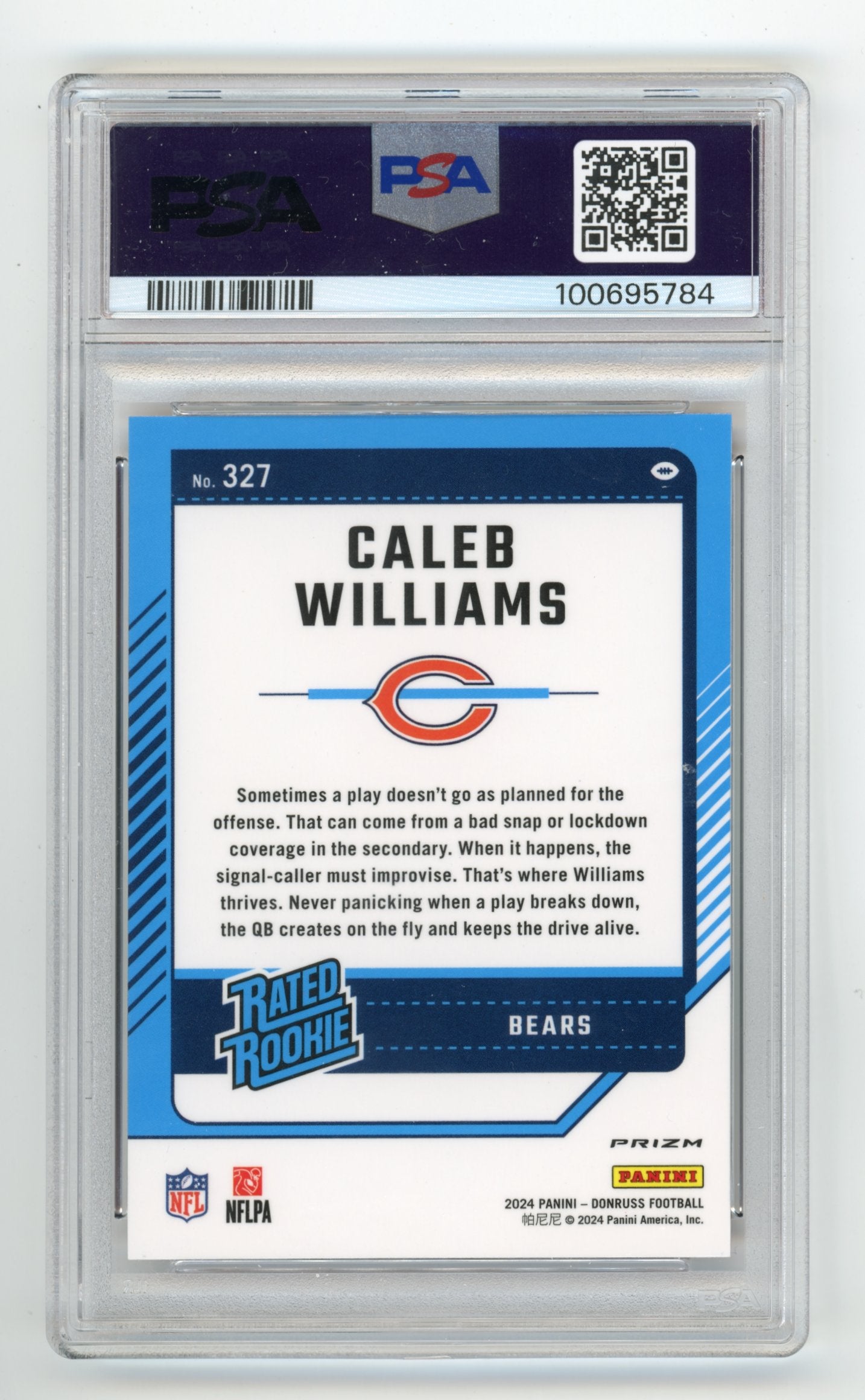 2024 Donruss Caleb Williams #327 - Optic Preview Red Pandora PSA 9 Bears