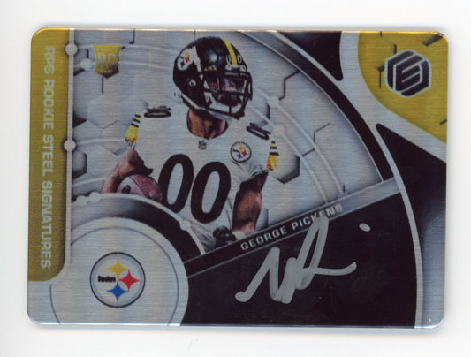 2022 Panini Elements Rookie Steel Signatures George Pickens RC #141 - #/199 Auto Steelers