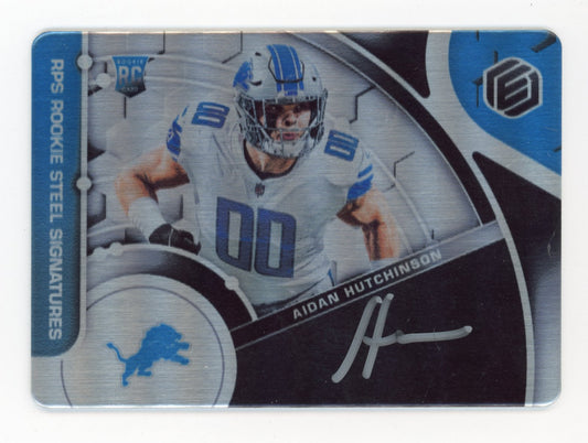 2022 Panini Elements Rookie Steel Signatures Aidan Hutcherson RC #131 - #/199 Auto Lions