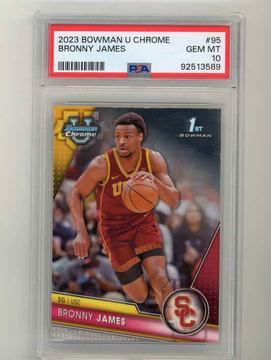 2023 Bowman U Chrome Bronny James #95 - PSA 10 USC