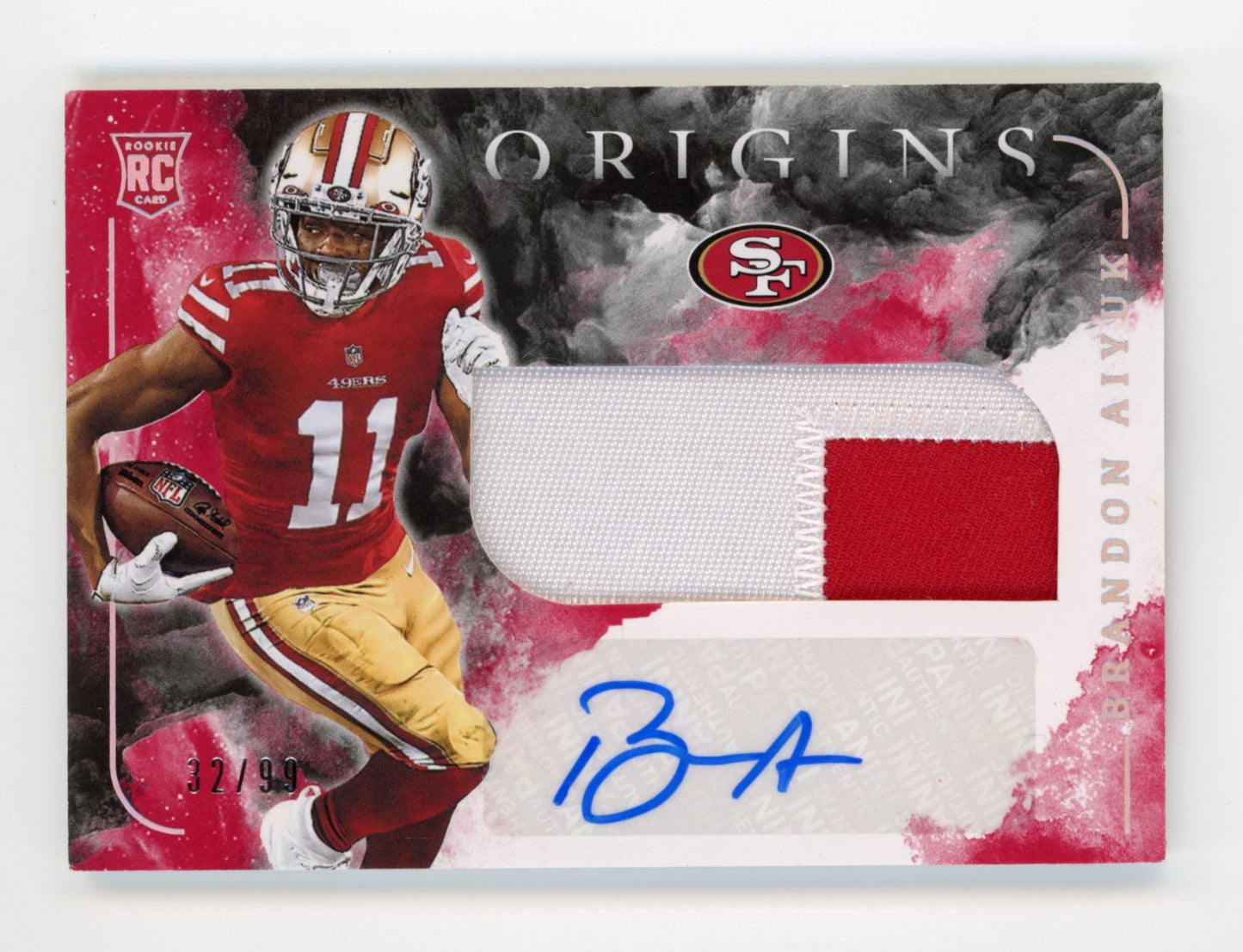 2020 Panini Origins Brandon Aiyuk Rookie #119 - Patch Autograph 49ers