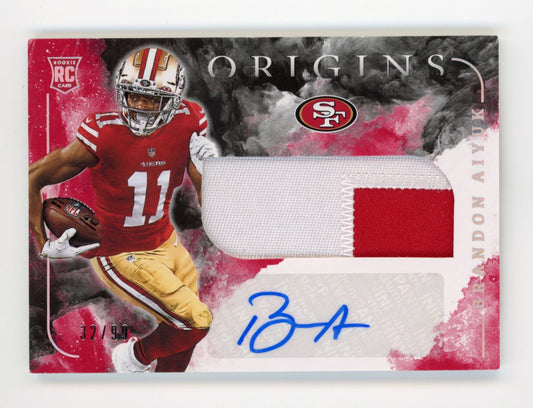 2020 Panini Origins Brandon Aiyuk Rookie #119 - Patch Autograph 49ers