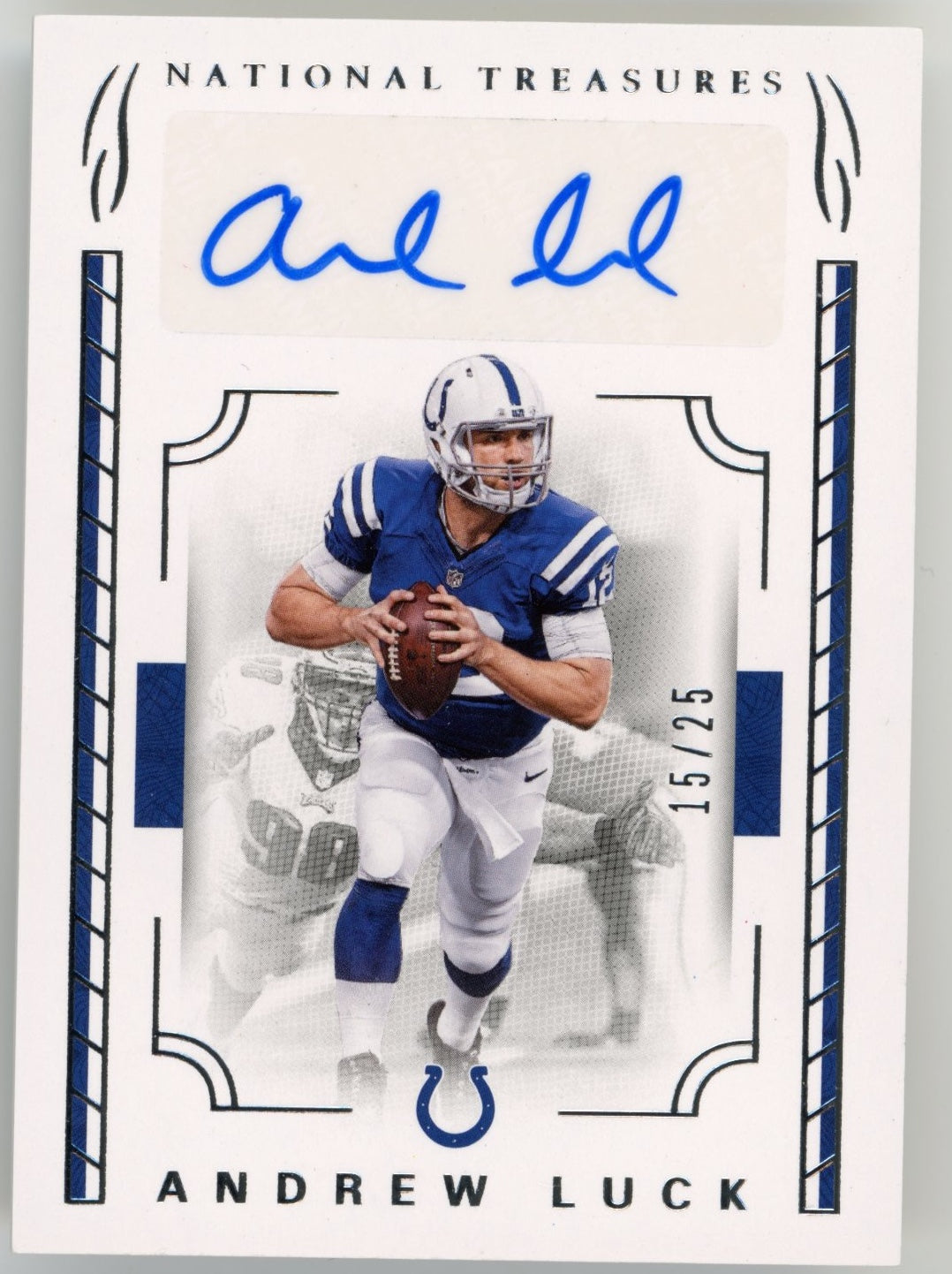 2016 Panini National Treasures Andrew Luck #37 - #/25 Auograph Colts