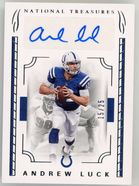 2016 Panini National Treasures Andrew Luck #37 - #/25 Auograph Colts