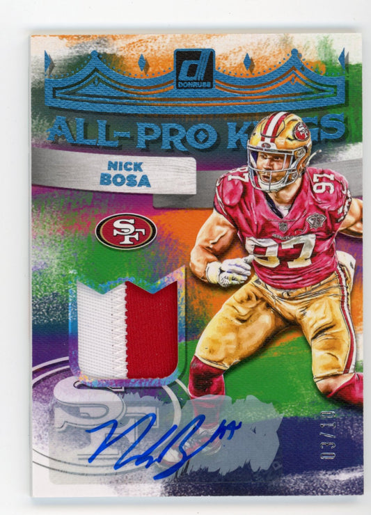 2022 Panini Donruss Nick Bosa #APK-13 - #/10 Patch Autograph 49ers