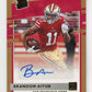 2020 Panini Donruss Brandon Aiyuk Rated Rookie #319 - Autograph Gold 49ers