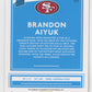 2020 Panini Donruss Brandon Aiyuk Rated Rookie #319 - Autograph Gold 49ers