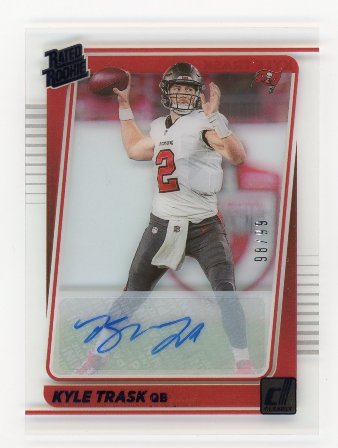 2021 Panini Clearly Donruss Kyle Trask Rated Rookie $59 - #/99 Buccaneers