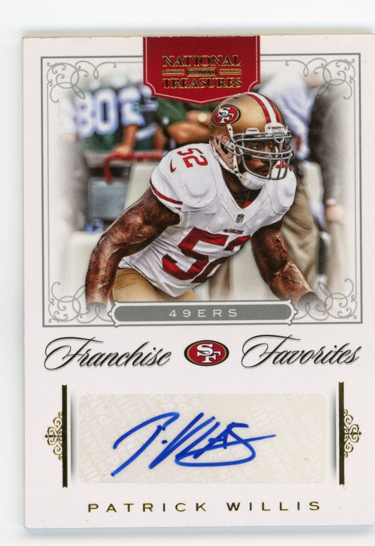 2012 Panini National Treasures Patrick Willis #26 - #/49 Autograph 49ers