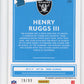 2020 Panini Donruss Optic Rated Rookie Henry Ruggs RC #158 - Prizm Auto Raiders
