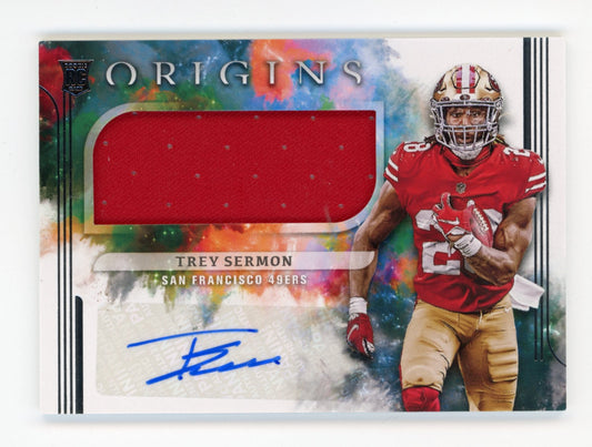 2021 Panini Origins Trey Sermon RC #178 - Jersey Auto 49ers
