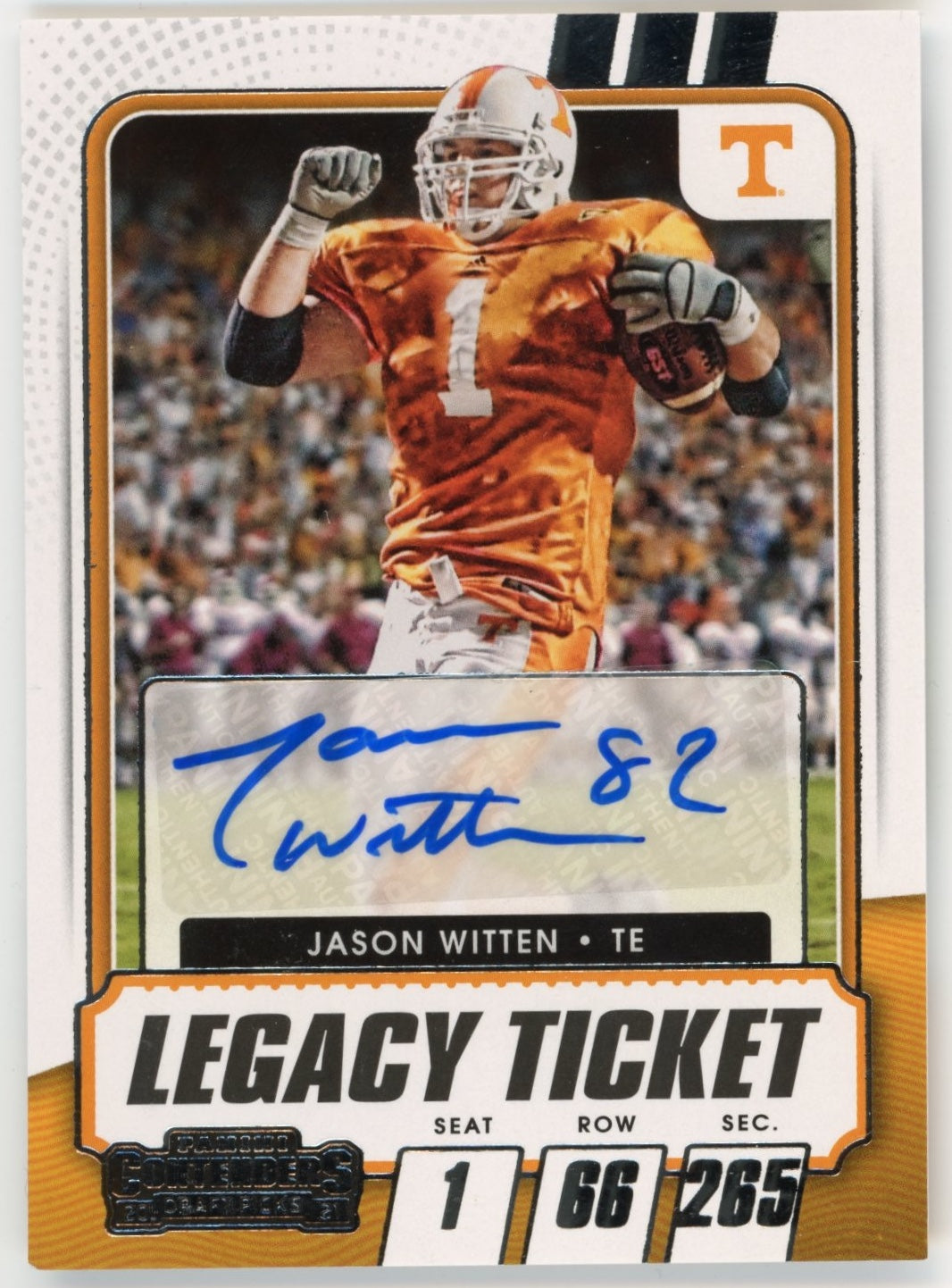 2021 Panini Contenders Draft Picks Legacy Ticket Jason Witten #LT-JW - Auto Texas