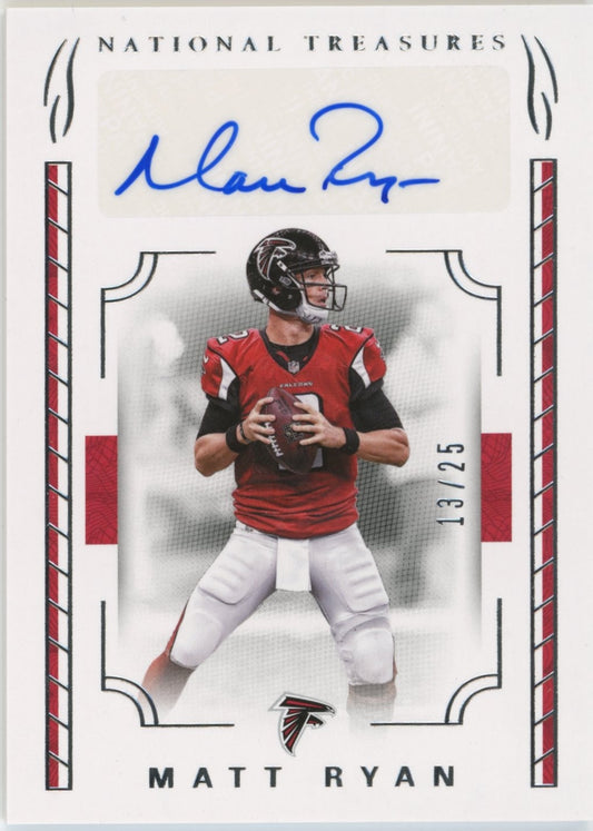 2016 Panini National Treasures Signatures Matt Ryan #83 - #/25 Auto Falcons