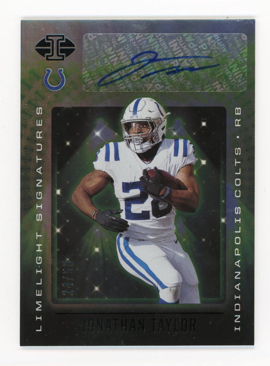 2021 Panini Illusions Limelight Signatures Jonathan Taylor #LS-JT - #/50 Auto Colts