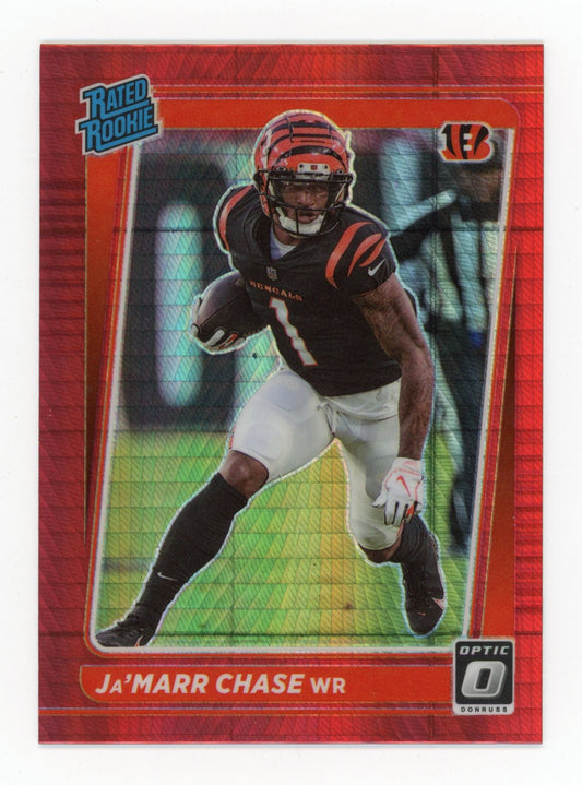 2021 Panini Donruss Optic Rated Rookie Ja'Marr Chase RC #207 - Pink Hyper Prizm Bengals