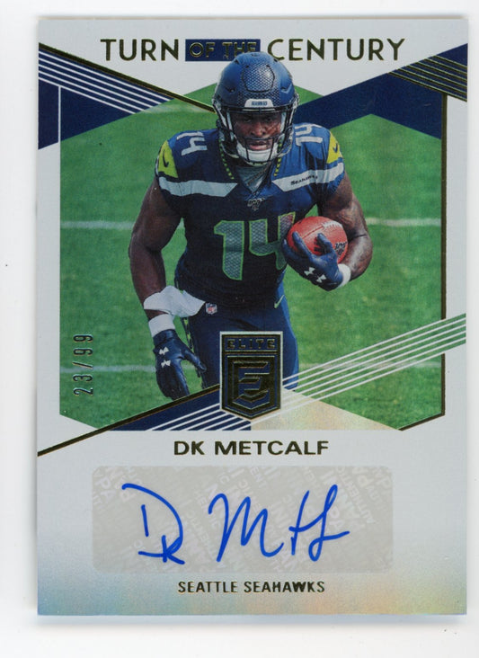 2019 Panini Donruss Elite Turn of the Century DK Metcalf #TC-DKI - #/99 Auto Seahawks