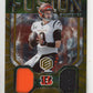 2022 Panini Elements Fusion Swatches Dual Patch Joe Burrow #FS-9 - #/199 Jersey Bengals