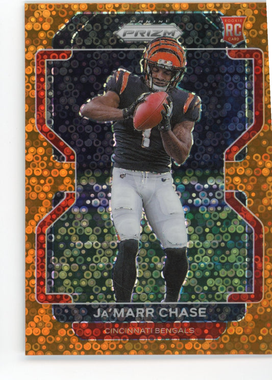 2021 Panini Prizm Ja'Marr Chase RC #337 - Orange Disco Bengals