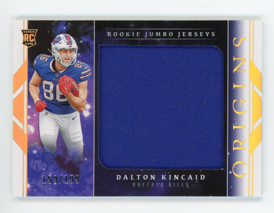 2023 Panini Origins Rookie Jumbo Jersey Dalton Kincaid RC #RJJ-DK - #/199 Jersey Auto Bills