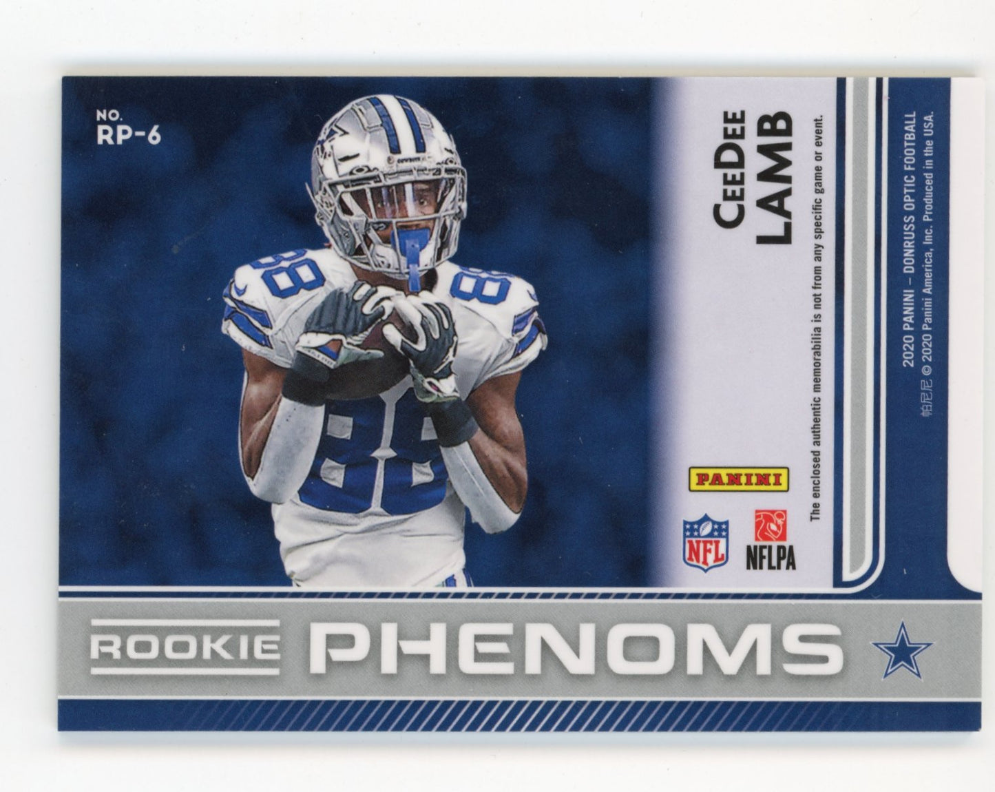 2020 Panini Donruss Optic Rookie Phenoms Ceedee Lamb RC #RP-6 - Jersey Cowboys