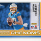 2020 Panini Donruss Optic Rookie Phenoms Justin Herbert RC #RP-3 - Blue Hyper Prizm Jersey Chargers