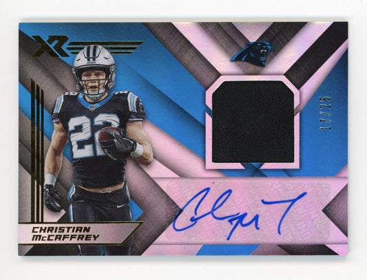 2019 Panini Xr Christian McCaffrey #AS-CM - #/25 Jersey Auto Panthers