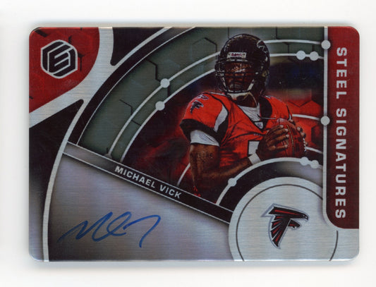 2022 Panini Elements Steel Signatures Michael Vick #SS-MV - #/30 Auto Falcons