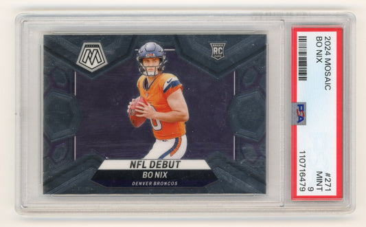 2024 Panini Mosaic Bo Nix Rookie #271 - PSA 9 Broncos