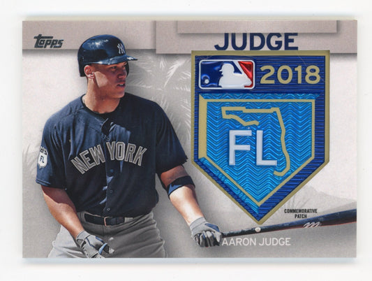 2018 Topps Series One Aaron Judge #STP-AJ - Spring Training Logo Patch Yankees