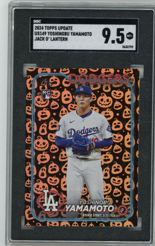 2024 Topps Yoshinobu Yamamoto #US149 - Jack O'Lantern SGC 9.5 Dodgers