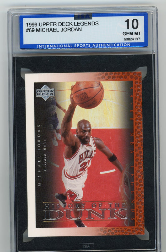 1999 Upper Deck Michael Jordan History of the Dunk #69 - ISA 10 Bulls