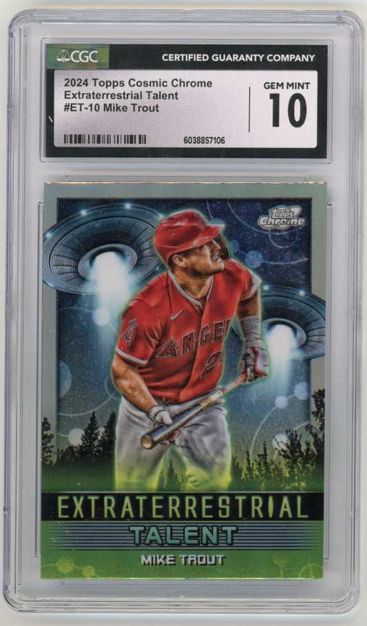 2024 Topps Chrome Mike Trout Extraterrestrial Talent #ET-10 - CGC 10 Angels