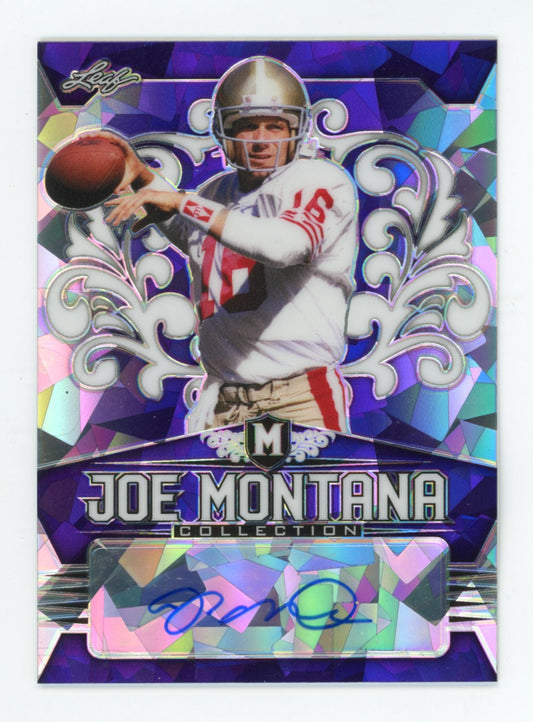 2020 Leaf Joe Montana #JMC-12 - Autograph Purple #/7 49ers