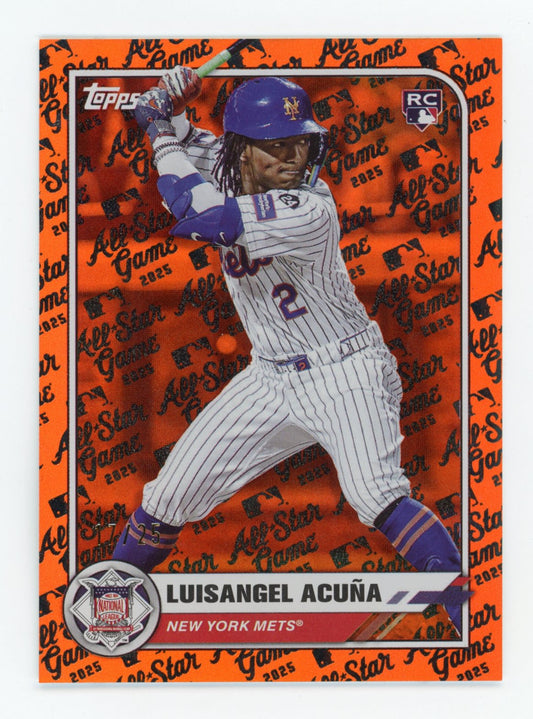 2025 Topps Luisangel Acuna RC #89 - All Star Game Orange #/25 Mets