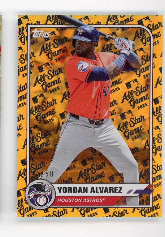 2025 Topps Yordan Alvarez # 7 - All Star Game Gold #/50 Astros