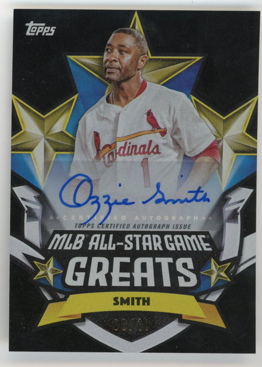 2025 Topps Ozzie Smith All-Star Game Greats #ASGGA-OS - Autograph #/10 Cardinals