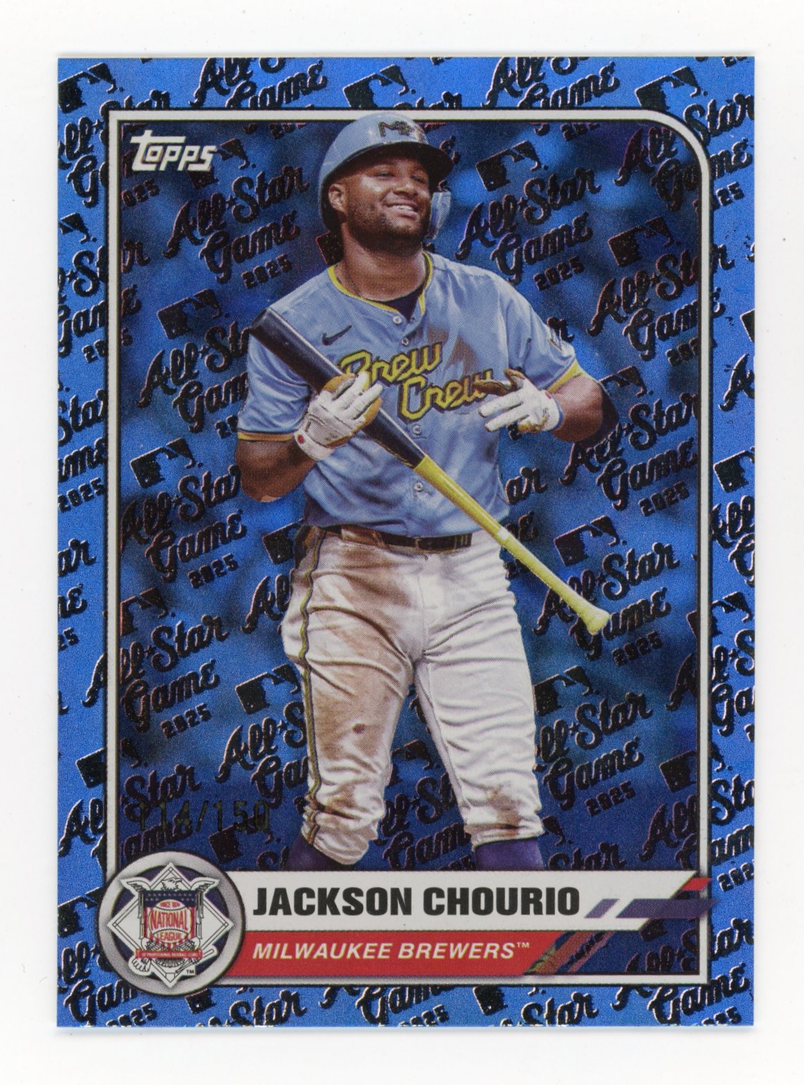 2025 Topps Jackson Chourio #62 - All Star Game Blue #/150 Brewers