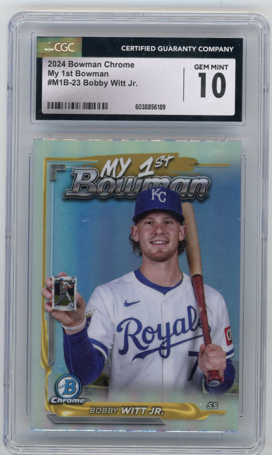 2024 Topps Bowman Chrome Bobby Witt Jr. My 1st Bowman #M1B-23 - CGC 10 Royals