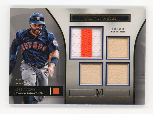 2024 Topps Museum Collection Jose Altuve Primary Pieces #SPPQ-JAL - Quad Relic #/25 Astros