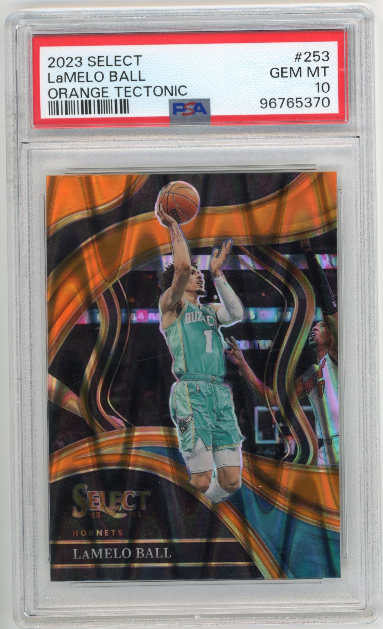 2023 Panini Select LaMelo Ball #253 - PSA 10 Orange Tectonic Hornets